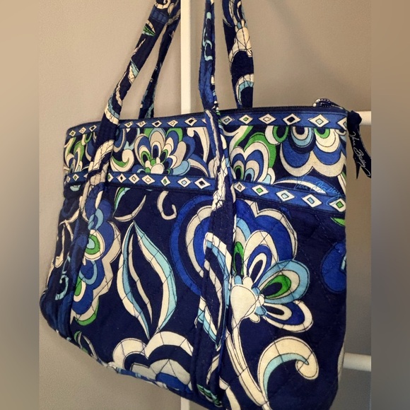 Vera Bradley Floral Blue Tote Bag - Picture 8 of 16